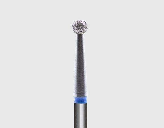 №06 Фреза алмазная шаровидная, синяя, диаметр 2,5 мм (средняя зернистость)